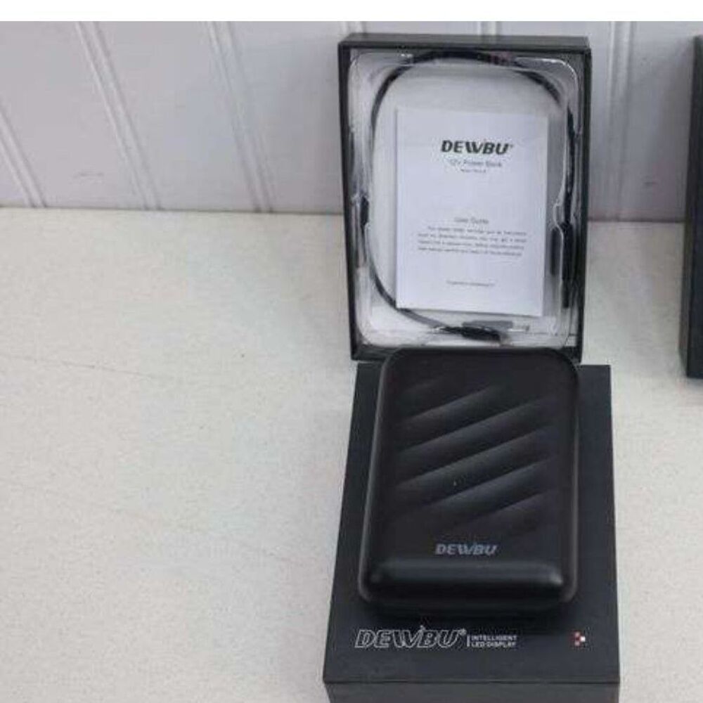 NEW 12V Power Banks, Black, Intelligent LED Display, with Box, User Guide